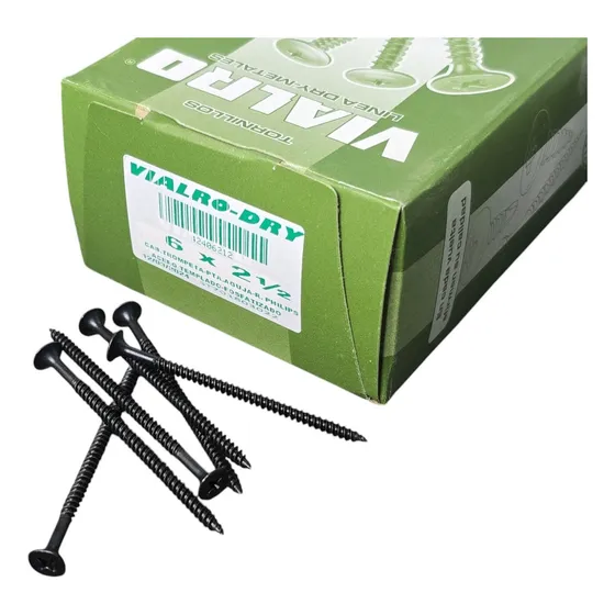 200 Tornillos Drywall Autoperforante 6 X 2 1/2 Paso Fino