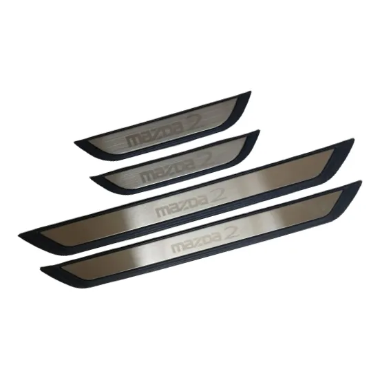 Pisapuertas Posapies Mazda 2 Protector Acero Y Plastico