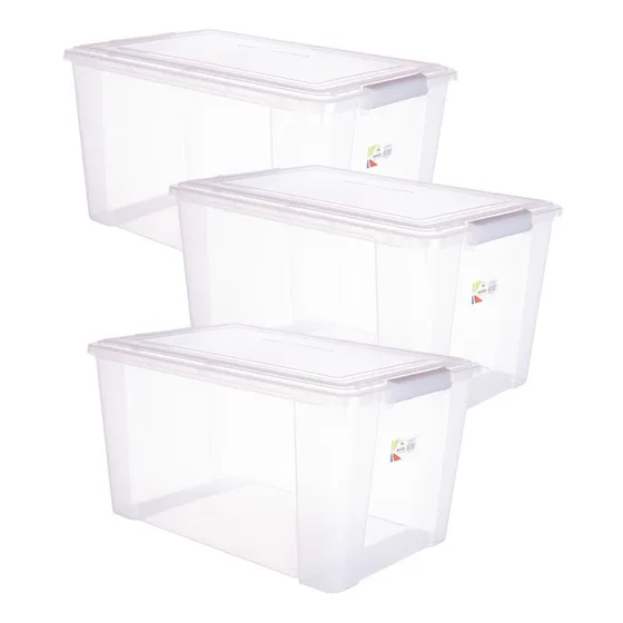 Caja Transparente 68 Lt  Urna De Votación / Pack 3 Un.