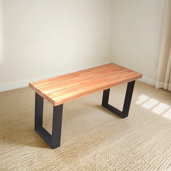 Banco Para Mesa Comedor Hierro Y Madera - Horacio Home