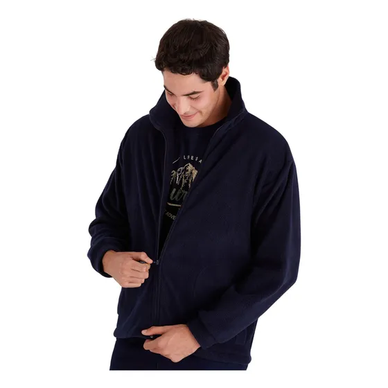 Buzo Macowens  Tipo Campera Lisa Azul Marino Hombre 70495001
