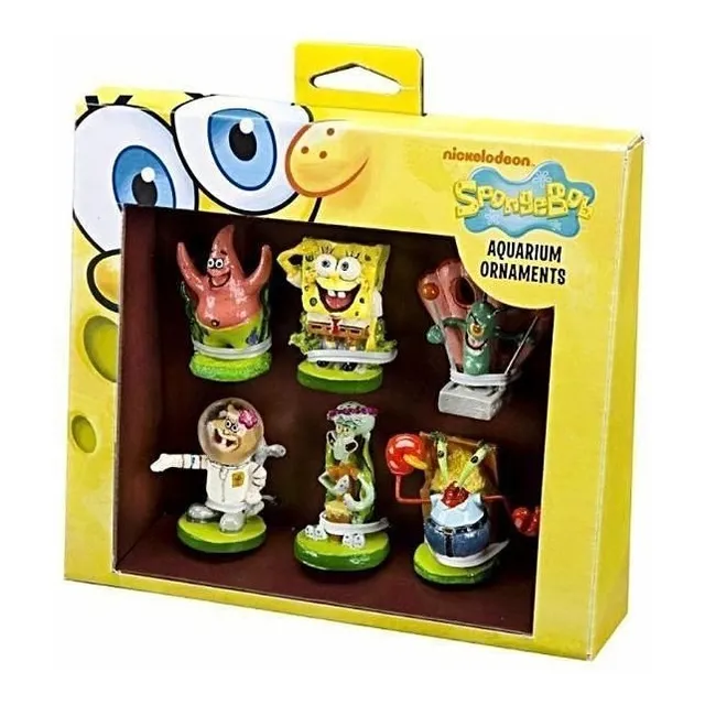 Penn Plax Adorno Resina  Bob Esponja  5 Cms X 2 Adornos