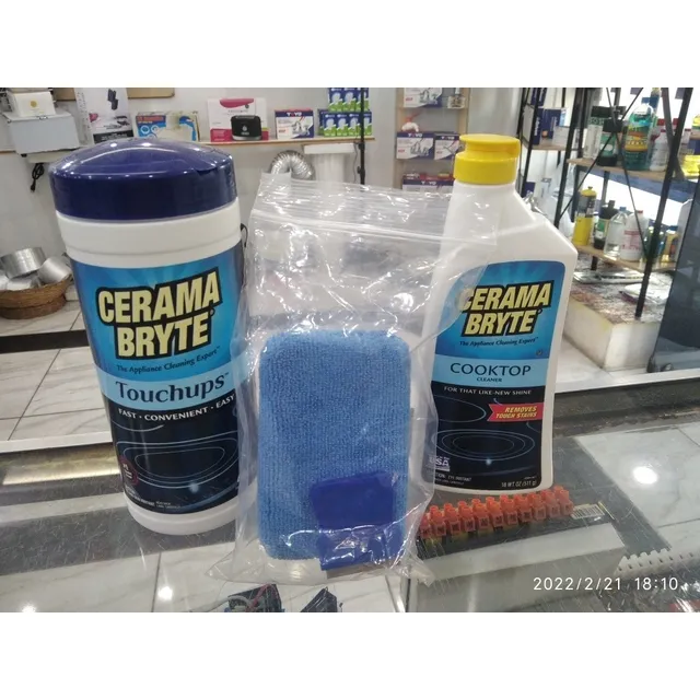 Kit Limpiador Cocinas Eléctricas Vitrocerámicas Cerama Bryte