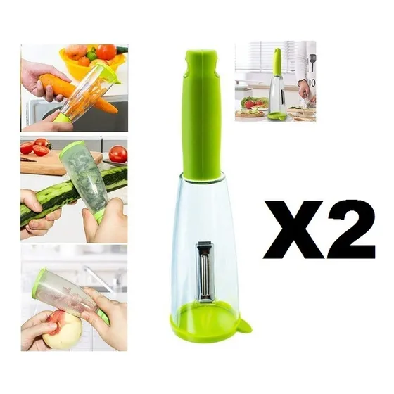 Pelador Vegetales Pela Papa Cocina Verduras Con Deposito