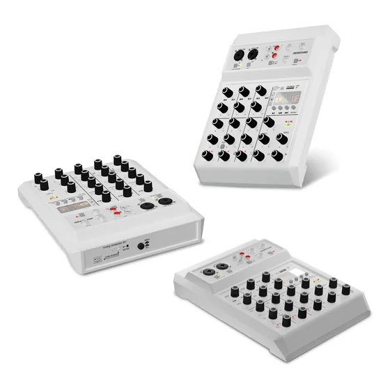 Console Mídia Mixing Re-405 Dj 2 Microfones Bluetooth Usb