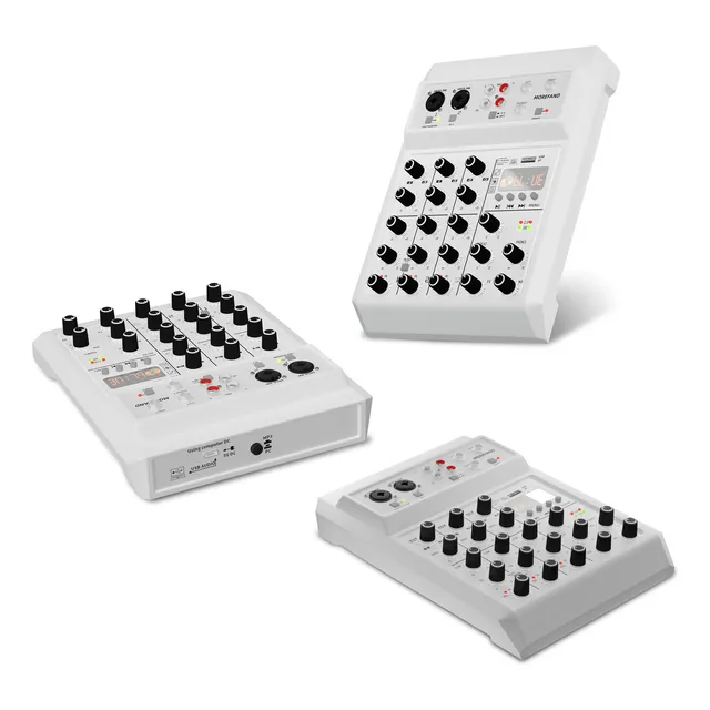 Console Mídia Mixing Re-405 Dj 2 Microfones Bluetooth Usb