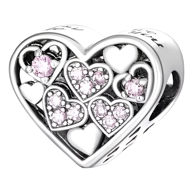 Charms Dije Fijo Corazon Stras Pulsera Aptos Pandora