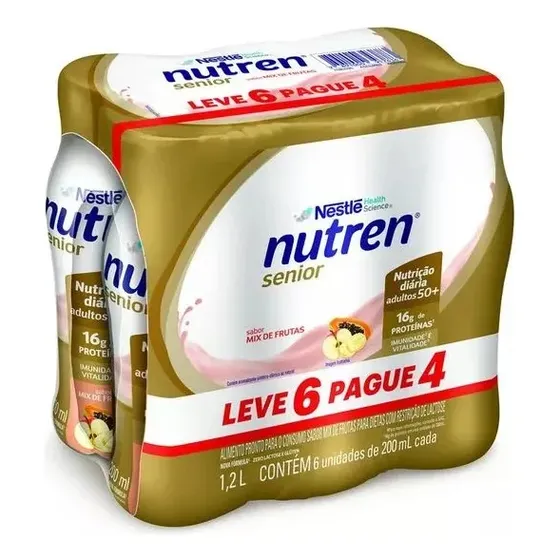 Complemento Alimentar Nutren Senior Mix De Frutas 6 Un 200ml