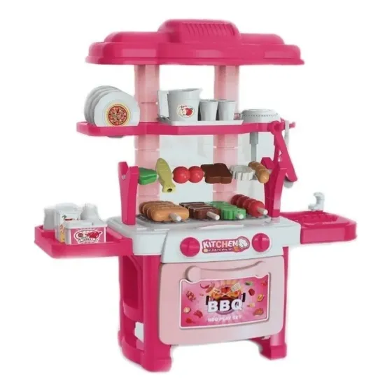 Cocina Juguete Niñas Con Accesorios Maleta Juego Comidita
