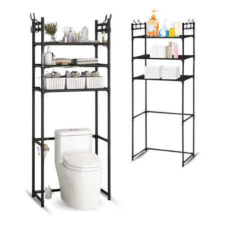 Estantería Organizador Para Baño Sobre Inodoro 3 Estantes Con Ganchos Extraíbles De Alta Calidad Everest Estantería Organizador Para Baño Sobre Inodoro 3 Estantes Con Ganchos Extraíbles De Alta Calidad Everest