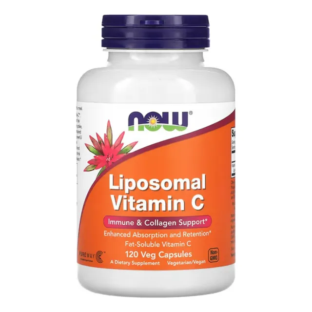 Vitamina C liposomal cápsula 120 Now Foods sabor sin sabor