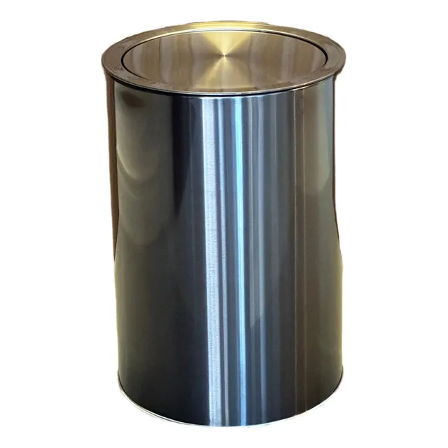 Papelera Acero Inox C/tapa Oscilante 12lts Ø25cm X Alto 36cm