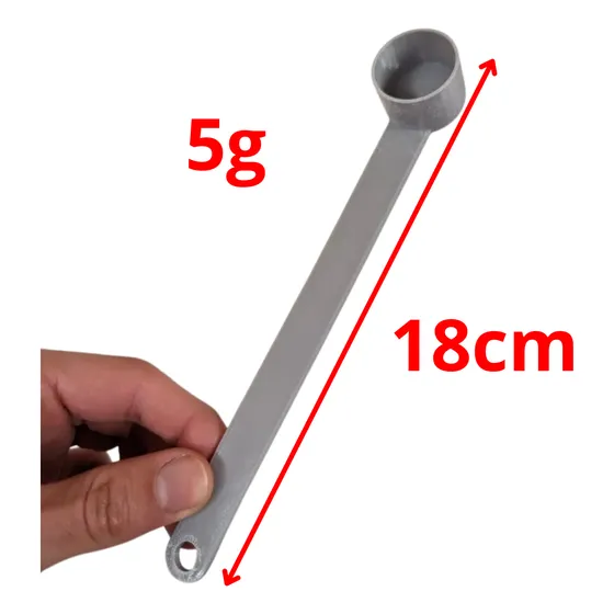 Scoop 5g Cuchara Medidora Larga De 5 Gramos Creatina Negro