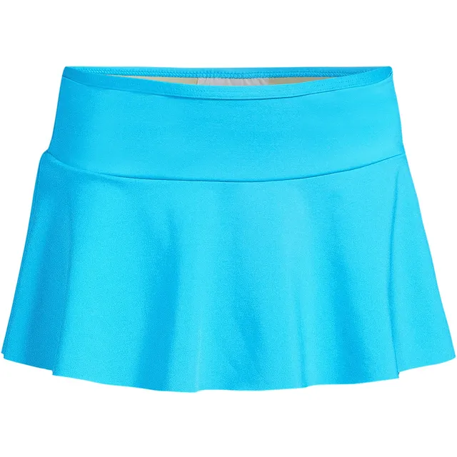 Lands' End Falda Natacion Para Niña Turquesa