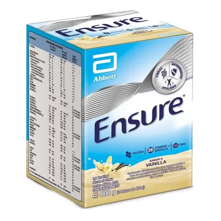 Proteína, vitamina, mineral Ensure en Polvo sabor Vainilla x 800g