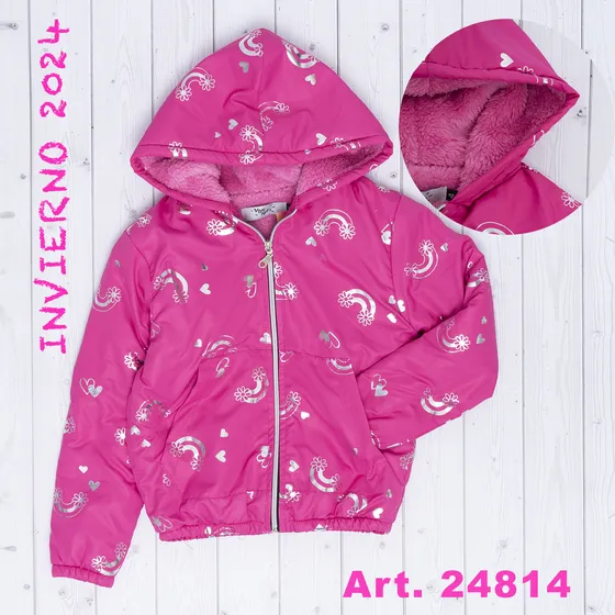 Campera Forrada Con Piel Estampada - 4 Al 16
