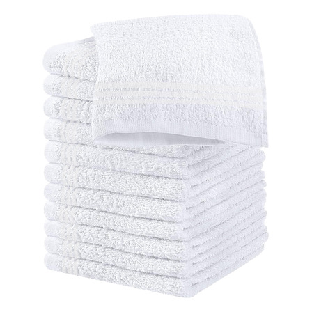 Toalla Peluquería 100% Algodón 65x45 Cm Blanca Pack X12 100g Toalla Peluquería 100% Algodón 65x45 Cm Blanca Pack X12 100g