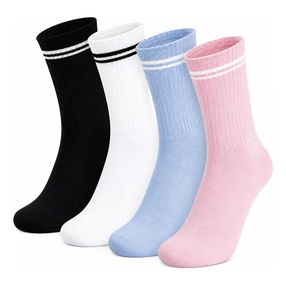 Kit 12 Pares Meias Feminina Cano Alto Academia Fitness Sport