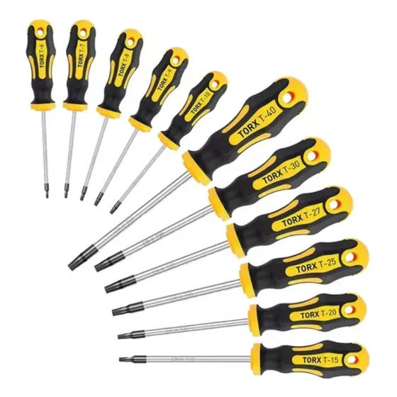 Kit Juego Destornilladores 11 Piezas Torx  T6 A T40 Guiller