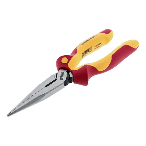Pinza Punta Semi Redonda Aislada Wiha 32923 de 200mm 1000V Alemania