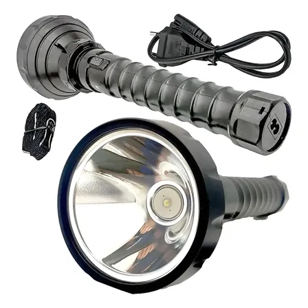 Lanterna Recarregável 1 Led Grande 110v 220v Dp-959c Potente Branco Lanterna Tática Potente Holofote Recarregável Led Profissional