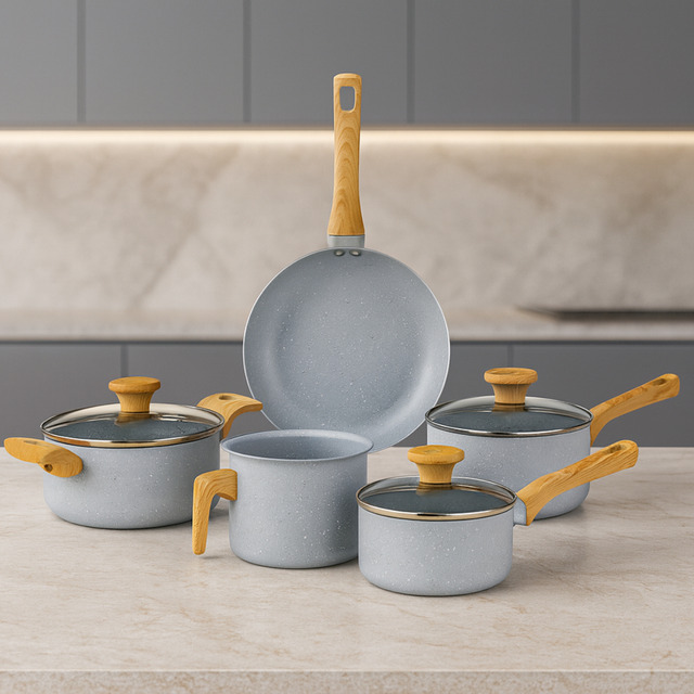 Jogo De Panelas Antiaderente Cerâmica Mimo Style 5 Peças Grafite Jogo De Panelas Antiaderente Cerâmica Mimo Style 5 Peças Grafite