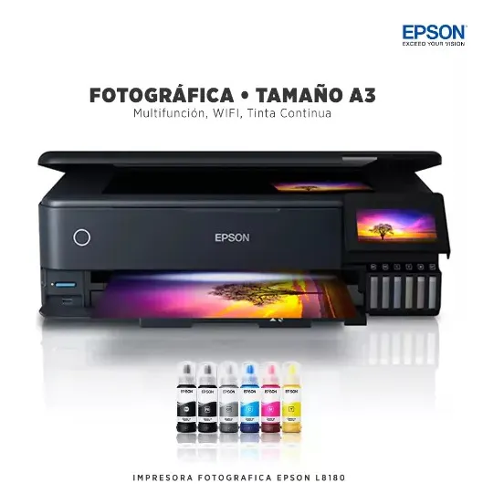 Impresora Epson Tabloide A3 Wifi  Ecotank L8180 Wifi