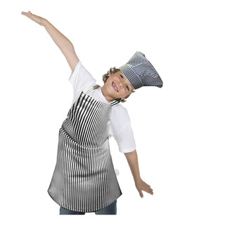 Mandil O Delantal Cocinero Y Gorro Para Niño(a) Talla 8-12 Mandil O Delantal Cocinero Y Gorro Para Niño(a) Talla 8-12