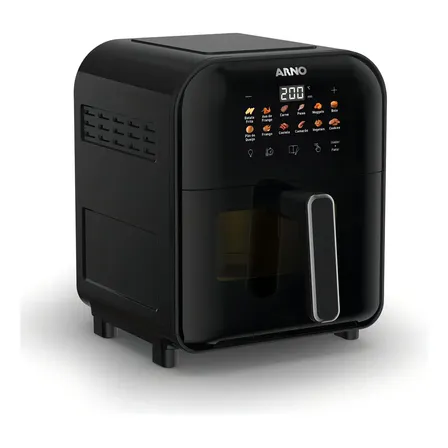 Fritadeira Air Fryer Arno Easy Fry Turbo 6l Preta Afi6 Preto