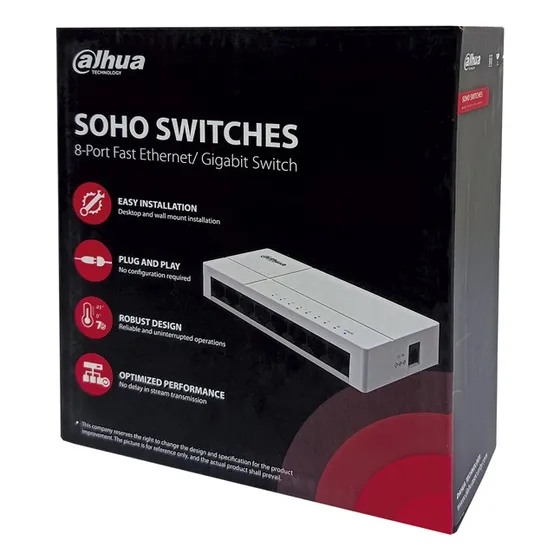 Switch Dahua 8 Puertos 10/100mbps