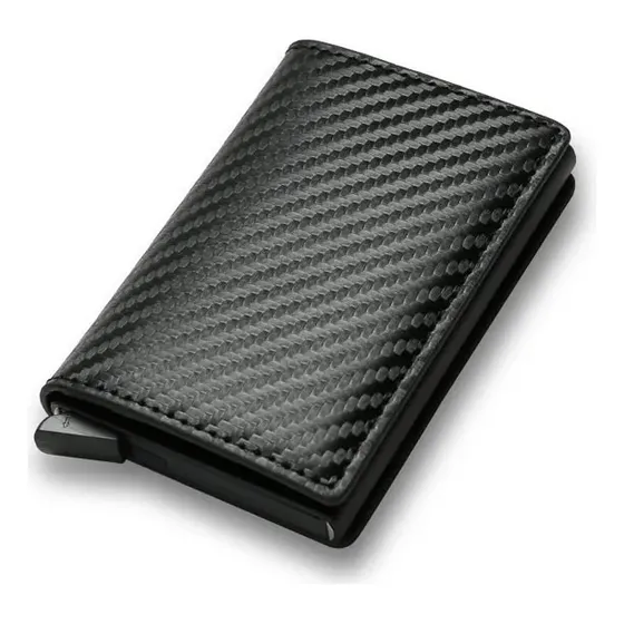 Billetera Tarjetero De Cuero Sistema Rfid Anti Robo