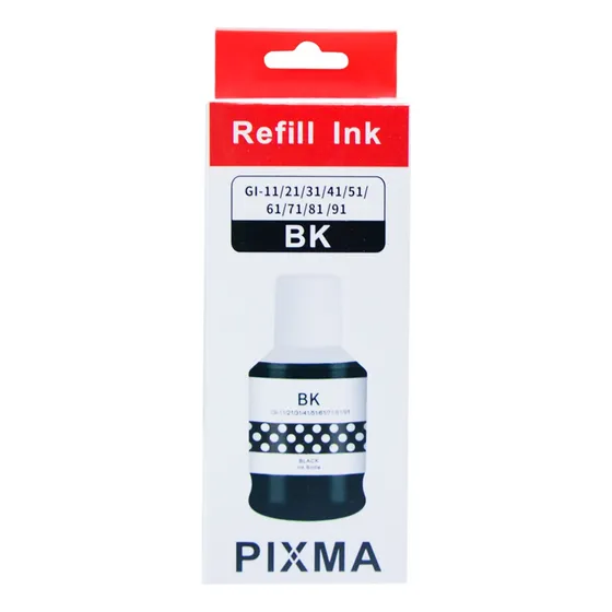 1 Tinta Negra Para Impresoras Canon Gi-11 Pixma G2160 G3160 Tinta Negro
