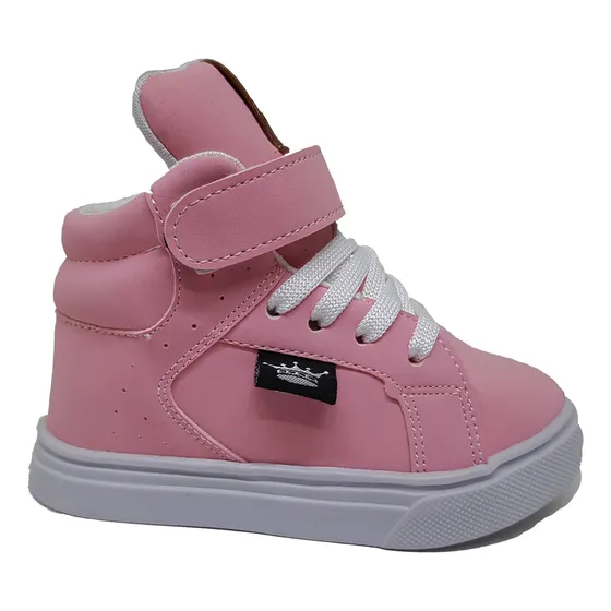 Zapatillas Botitas Rosa Con  Abrojo  Nenas/niñas   19 Al 32