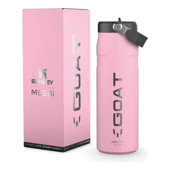 Stanley botella Flip Straw 2.0 Rosa 710mL Messi