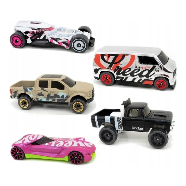 Vehículo Hot Wheels Die Cast Paquete 5 Autos Modelo 1806 Sorpresa
