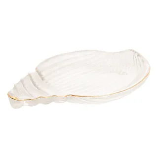 Bowl Wolff Caracol De Vidro Dourado Incolor Bowl Wolff Caracol De Vidro Dourado Incolor