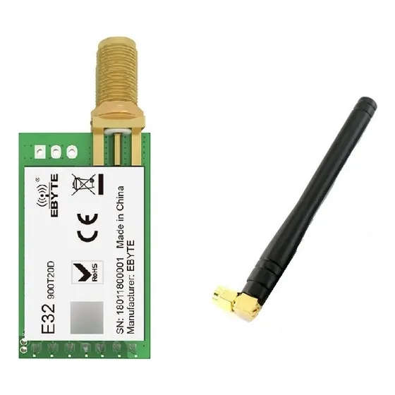 Lora Radio Ebyte E32-900t20d Sx1276 915mhz Rf 5,5km + Antena