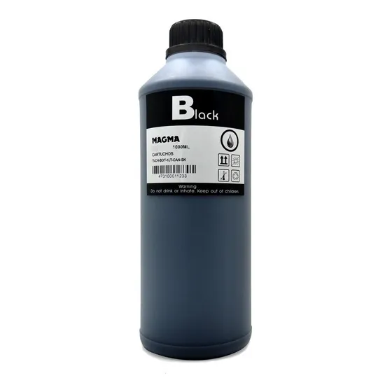 Frasco De Tinta Negro Dye Universal 1000ml Sistema Continuo 