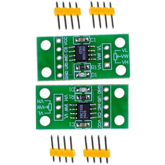 2 Piezas De Modulo X9c103s Potenciometro Digital 10k Span
