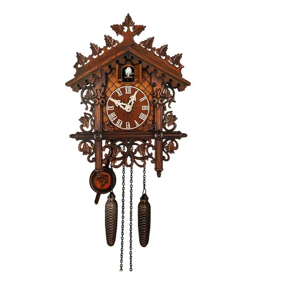 Reloj De Cuco Grande De Madera Hecho A Mano Cada Hora, Tradi