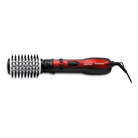 Escova Rotativa Ceramic Íon Turbo Mondial Vermelho Er-09 127v