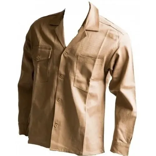 Camisas Drill Beige Manga Larga 