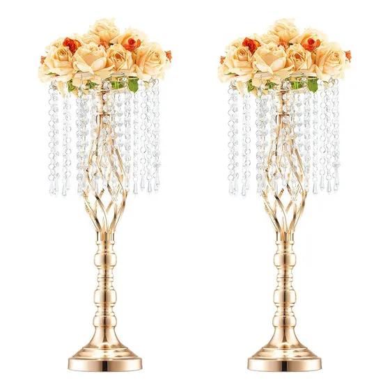 Base Soporte Portaflores Velas Metal Decora Fiesta Boda 2pcs