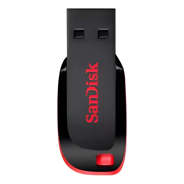Memoria USB SanDisk Cruzer Blade 64GB 2.0 negro y rojo