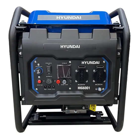 Generador Inverter Abierto Hyundai 8,0kw 15 Lts