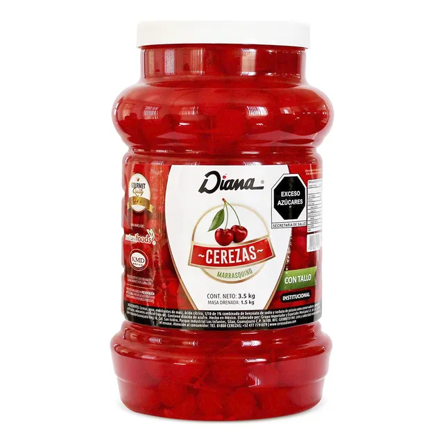Cerezas Con Tallo en Almíbar Diana 3.5 Kg