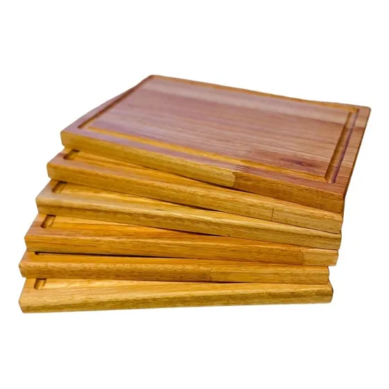 Set 6 Platos De Madera Para Asado / Tabla
