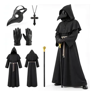 5 En 1 Doctor Plague Adultos Disfraz Medieval Para Halloween