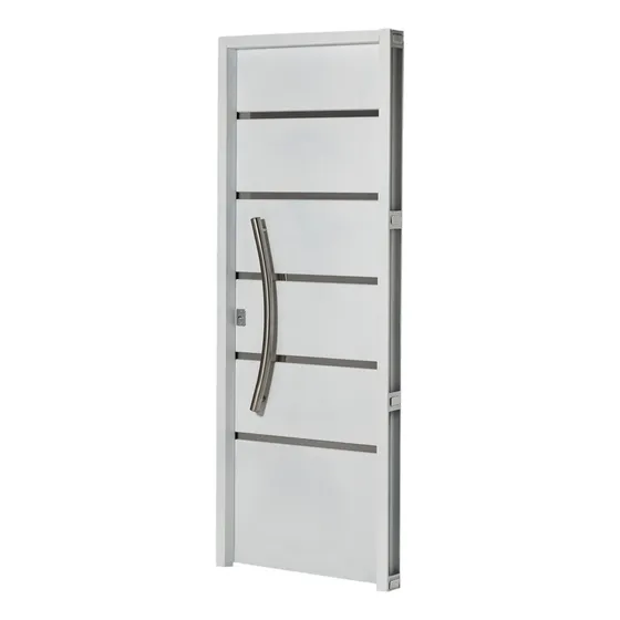 Puerta Doble Chapa Inyectada 70x200 Con Barral Curvo 75cm