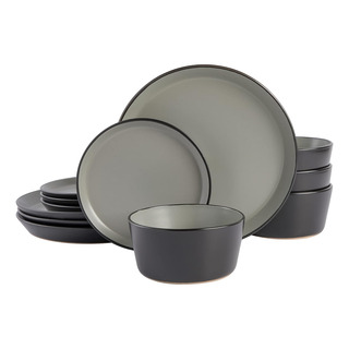 Vajilla En Set Gris Cerámica 12 Pzs Gibson Soho Lounge Sofia Vajilla En Set Gris Cerámica 12 Pzs Gibson Soho Lounge Sofia